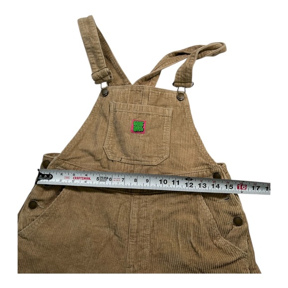Empyre Vintage Corduroy Overalls Women Brown‎ Adjustable Straps - Picture 4 of 14